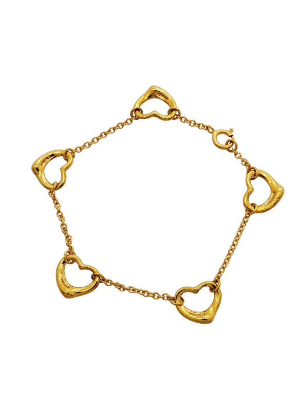 Tiffany & Co Bracelet Open Heart 18K Yellow Gold